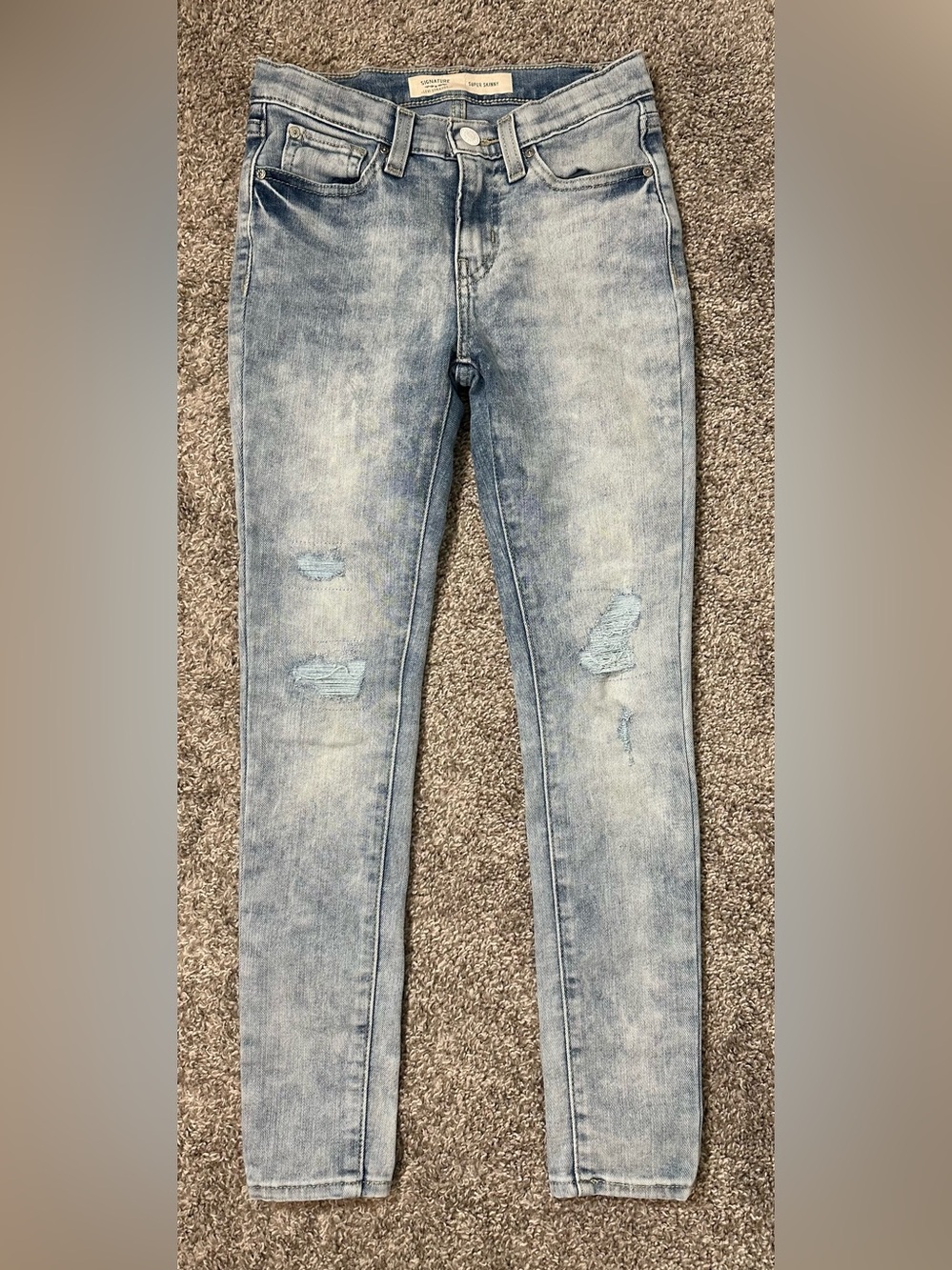 Levi’s Signature Girls Light Blue Super Skinny Jeans Size 12